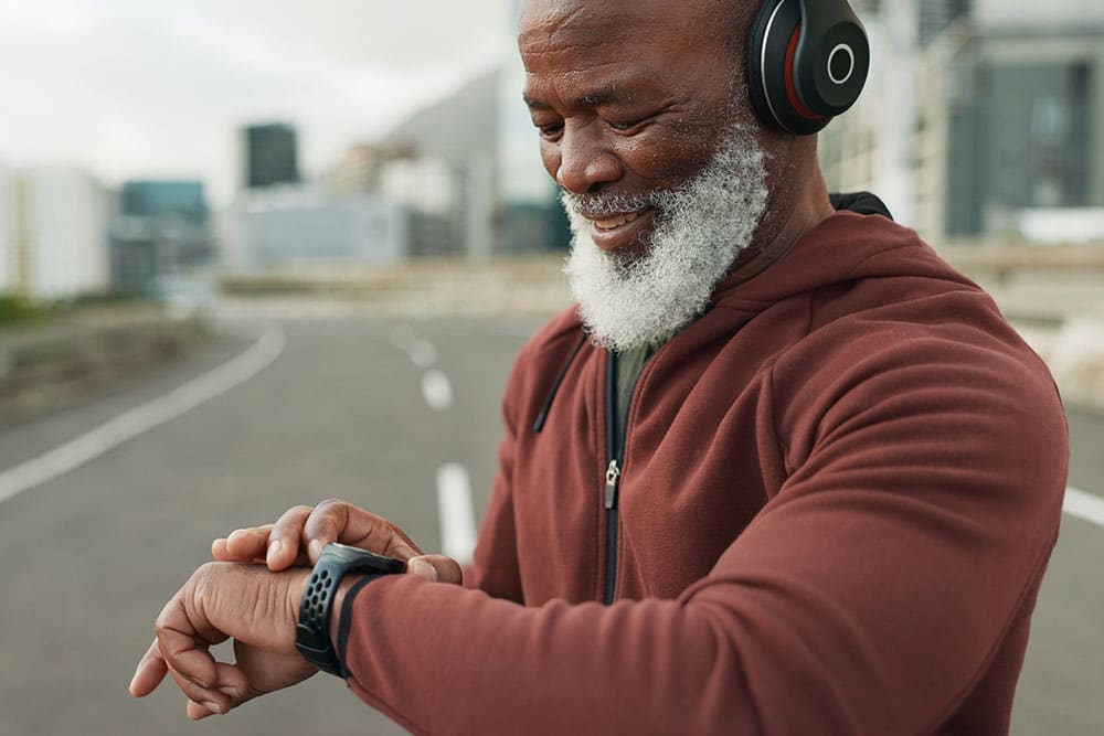 Man exercising to look after heart