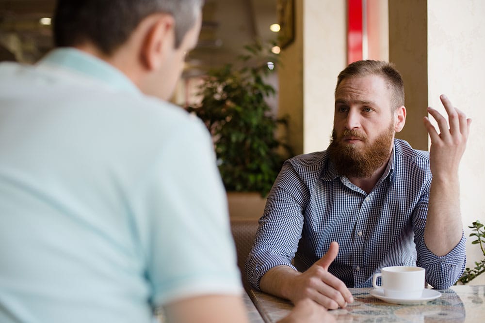 Men talking about mental health