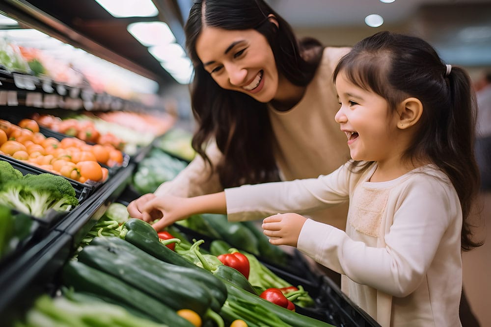 Family eating well on a budget